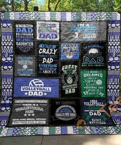 Volleyball Dad Quilt Blanket Bedding Set