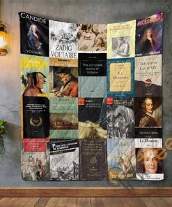 Voltaire Book Lover Personalized Quilt Blanket Bedding Set
