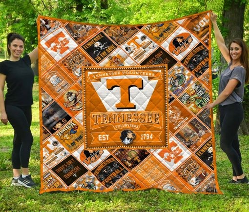 Volunteers Est 17 Tennessee Ncaa Quilt Blanket Bedding Set