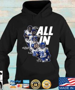 Von Miller Aaron Donald Matthew Stafford All In Signatures T-Shirt