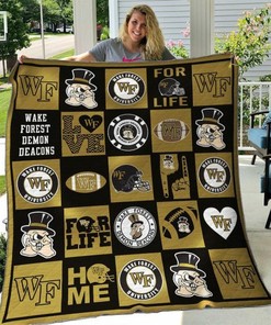 Wake Forest Demon Deacons Ncaa Quilt Blanket Bedding Set
