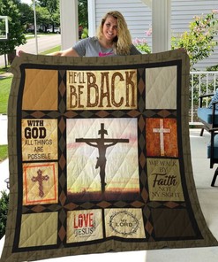 Walk By Faith Jesus Perfect Gifts For Jesus Lover Quilt Blanket Bedding Set