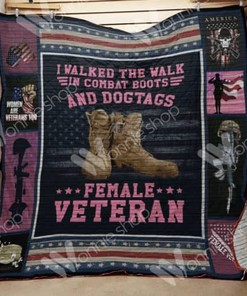 Walked The Walk In Combat Boots Quilt Blanket Bedding Set