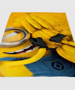 Wallpaper Minion Sherpa Fleece Blanket Gifts for Family, for Couple