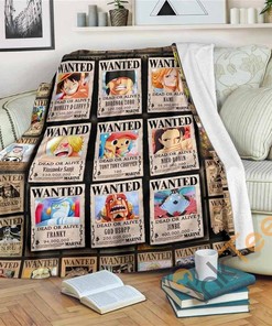 Wanted Manga One Piece Sherpa Fleece Blanket Gifts for Family, for Couple