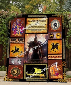 Warrior Greek Quilt Blanket Bedding Set