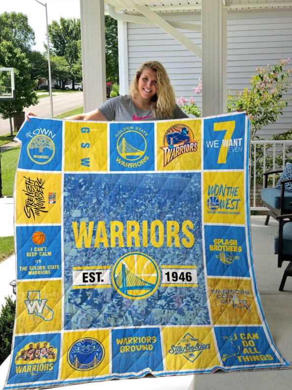 Warriors Golden State Warriors 16 Quilt Blanket Bedding Set