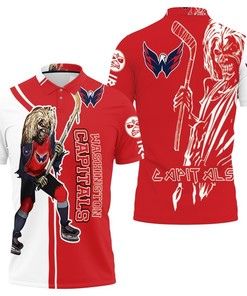 Washington Capitals And Zombie For Fans 3D All Over Print Polo Shirt