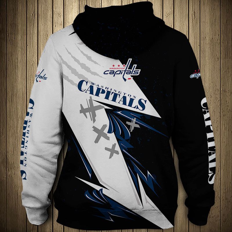 Washington Capitals Hoodie 3D Thunder Design Pullover Nhl - Image 2
