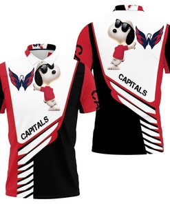 Washington Capitals Snoopy For Fans 3D All Over Print Polo Shirt