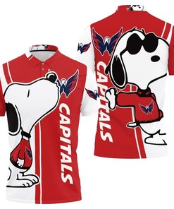 Washington Capitals Snoopy Lover 3D All Over Print Polo Shirt