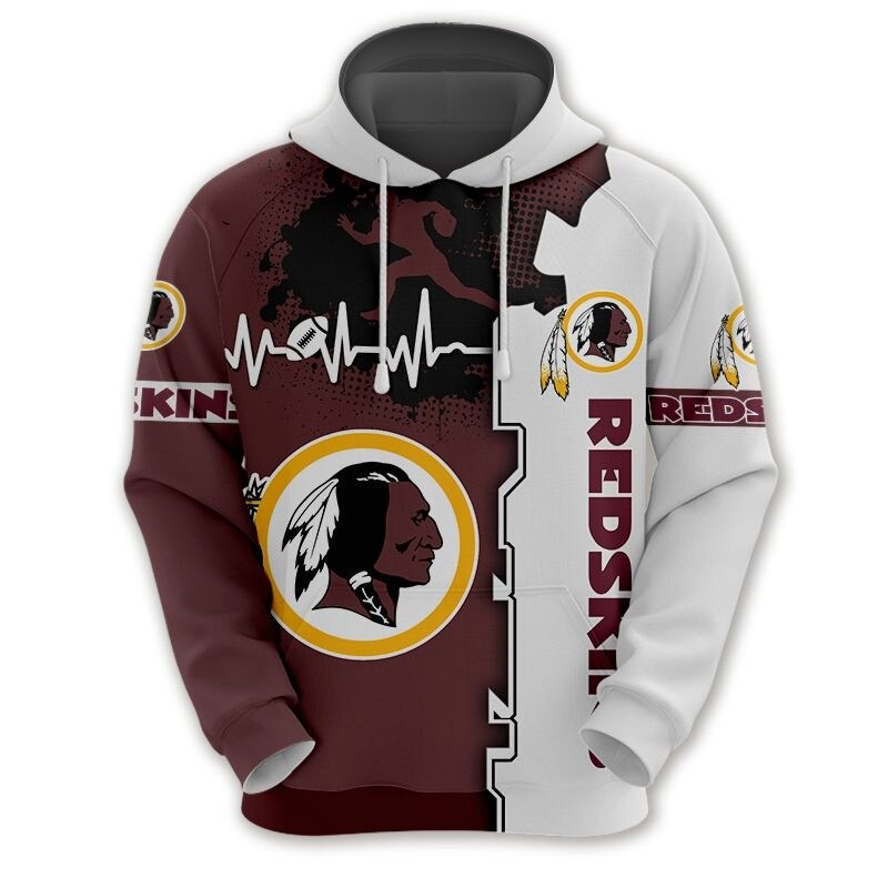 Washington Football Team 3D All Over Print Zip Hoodie for Nfl Fans