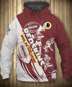 Washington Football Team Hoodie 3D Cartoon Player Cute Zip Hoodie