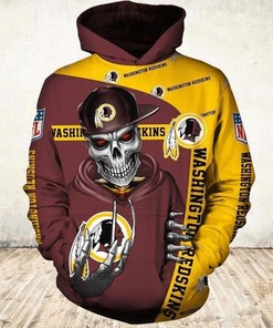 Washington Football Team Hoodie 3D Zip Hoodie Cute Death Gifts for Fans