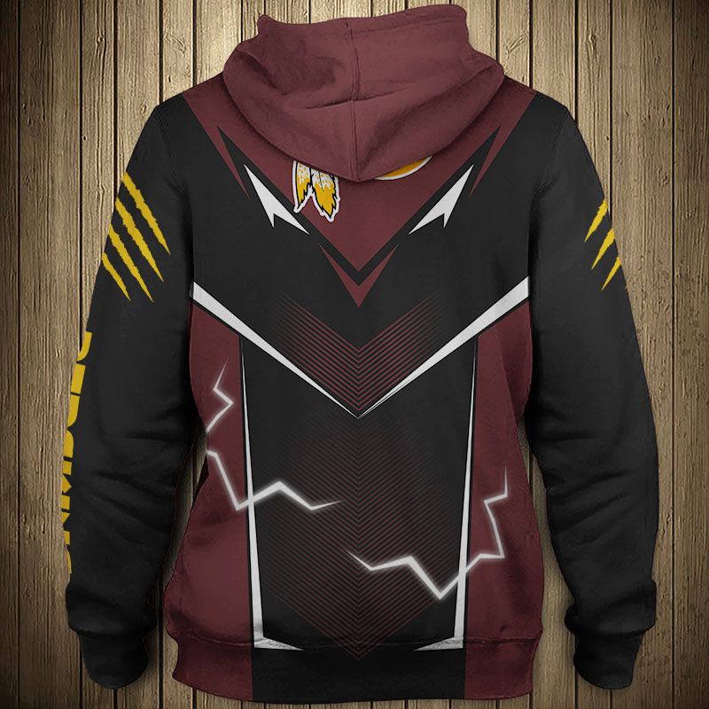 Washington Football Team Hoodie Lightning Graphic Gifts for Fans - Image 2