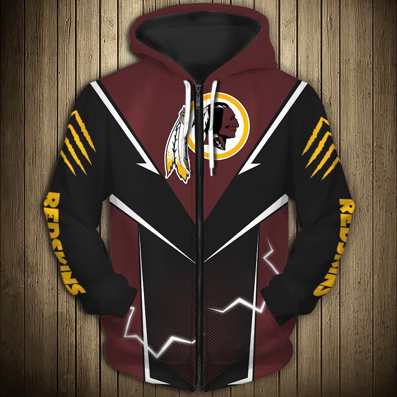 Washington Football Team Hoodie Lightning Graphic Gifts for Fans - Image 3