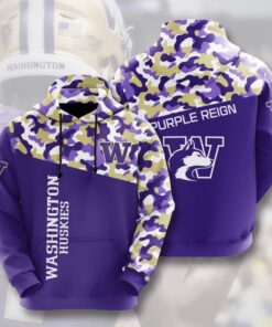 Washington Huskies Custom All Over Print Hoodie 3D 1