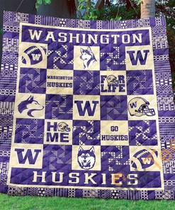 Washington Huskies Quilt Blanket Bedding Set