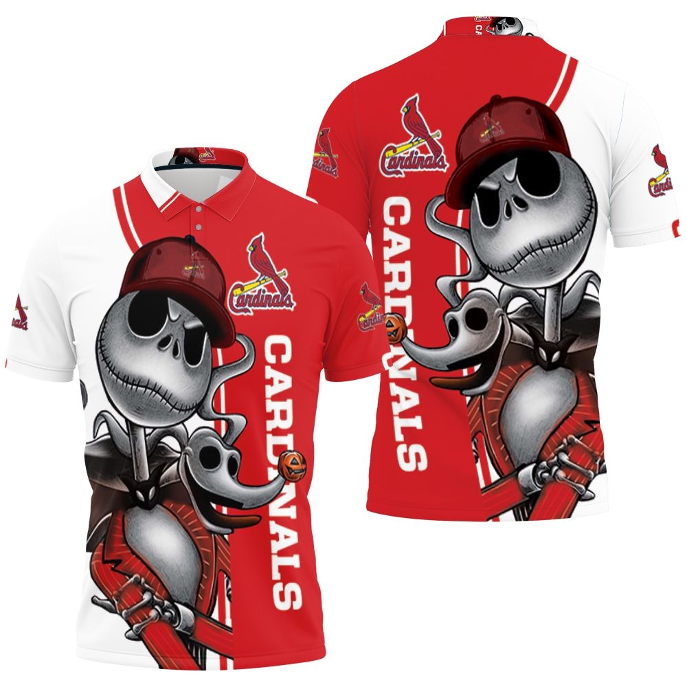 Washington Nationals Jack Skellington And Zero 3D All Over Print Polo Shirt