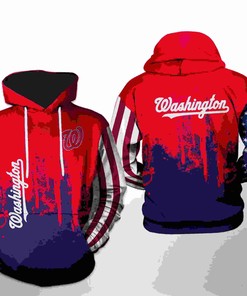Washington Nationals MLB Team US 3D Hoodie Zipper Hoodie