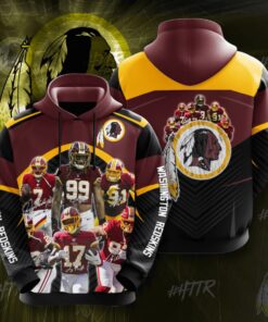 Washington Redskins Custom Sport All Over Print Hoodie 3D Style 5