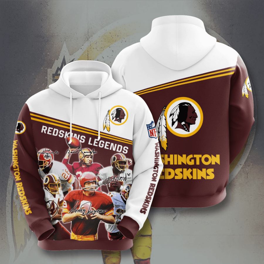 Washington Redskins Custom Sport All Over Print Hoodie 3D Style 6