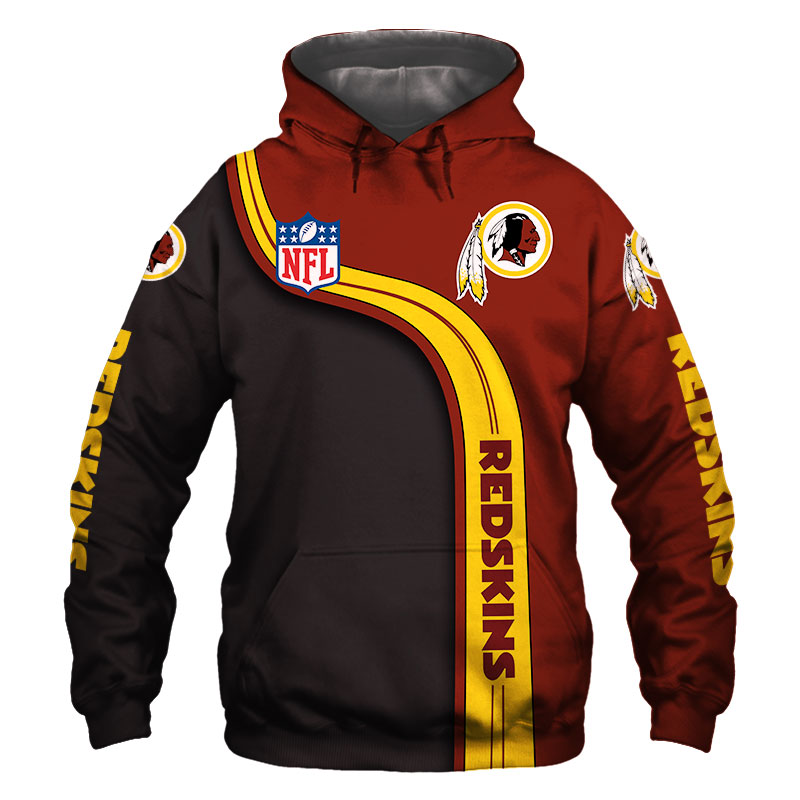Washington Redskins Hoodie 3D Cute Zip Hoodie Pullover Gift for Fans