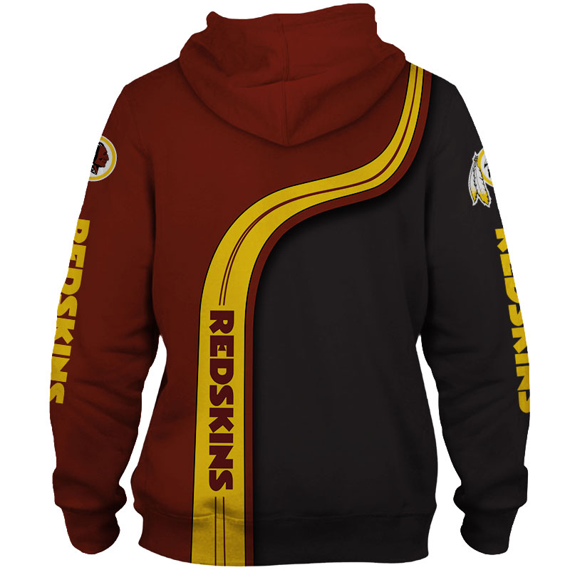 Washington Redskins Hoodie 3D Cute Zip Hoodie Pullover Gift for Fans - Image 3