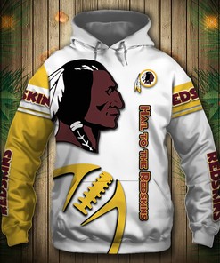 Washington Redskins Hoodie 3D Graphic Balls Zip Hoodie Pullover