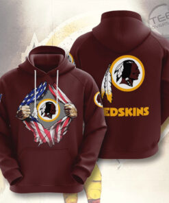 Washington Redskins Hoodie 3D, NFL Clothes