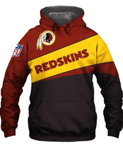 Washington Redskins Hoodie 3D Zip Hoodie