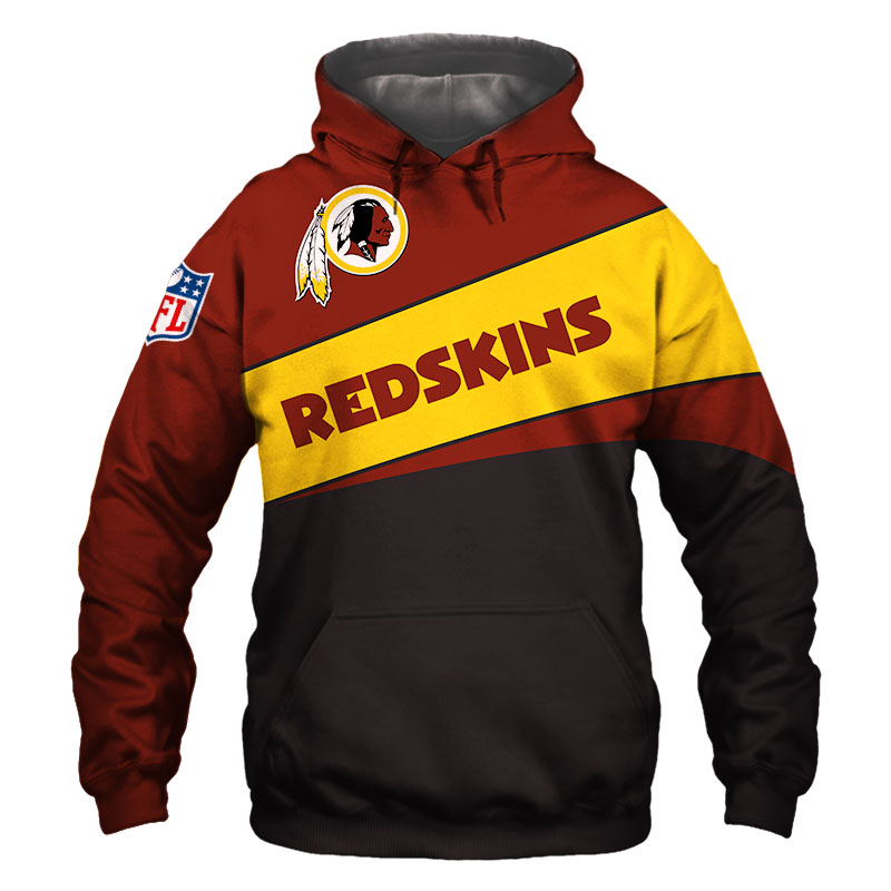 Washington Redskins Hoodie 3D Zip Hoodie