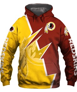Washington Redskins Hoodie Zigzag Graphic Zip Hoodie Gift for Fans