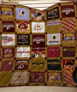 Washington Redskins Inspired Personalized Quilt Blanket Bedding Set