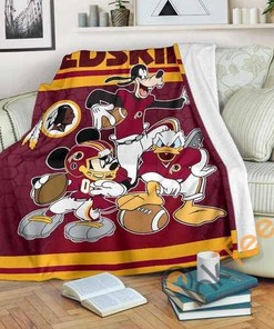 Washington Redskins Team Sherpa Fleece Blanket Gifts for Family, for Couple