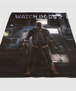 Watch Dog 2 Character Sherpa Fleece Blanket Gifts for Family, for Couple