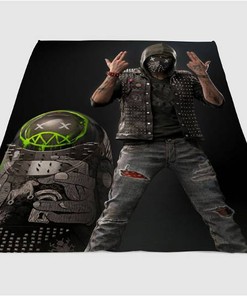 Watch Dog 2 Game Sherpa Fleece Blanket Gifts for Family, for Couple