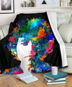 Watercolor Bob Dylan Sherpa Fleece Blanket Gifts for Family, for Couple