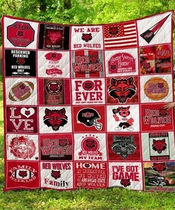 We Are Ncaa Arkansas State Red Wolves Collection Combined Collected Quilt Blanket Bedding Set