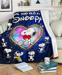 We Are Never Too Old For Snoopy Fleece Fan Gift Sherpa Fleece Blanket Gifts for Family, for Couple