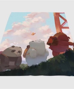 We Bare Bears Painting Sherpa Fleece Blanket Gifts for Family, for Couple