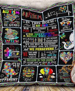 We Do Autism Quilt Blanket Bedding Set