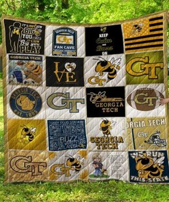 We Run This State Ncaa Georgia Tech Yellow Jackets Combined Quilt Blanket Bedding Set