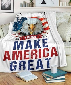 We The People Make America Great Trump 2020 Sherpa Fleece Blanket Gifts for Family, for Couple