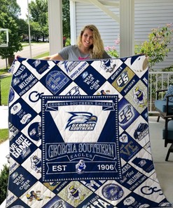 Wear Blue Ncaa Georgia Southern Eagles Collection Loved Quilt Blanket Bedding Set