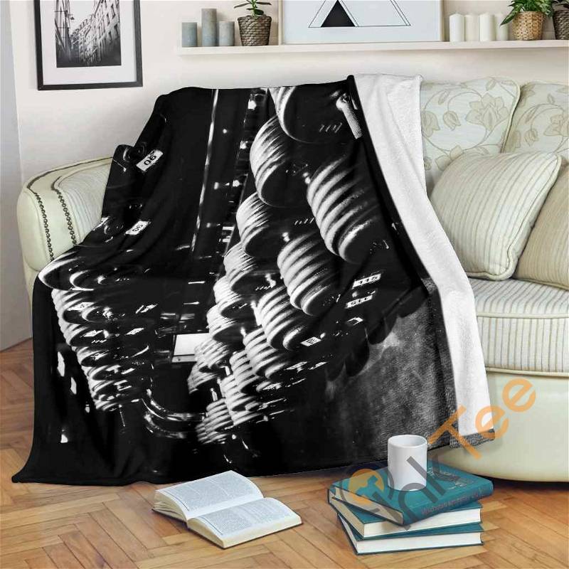 Weight Rack Sherpa Fleece Blanket Gifts for Family, for Couple