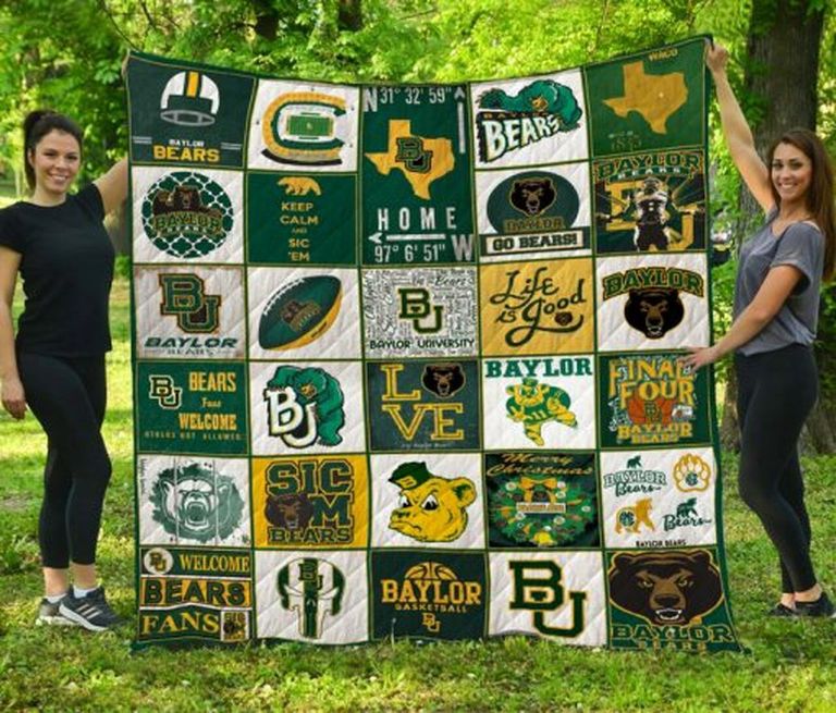 Welcome Bears Fans Ncaa Baylor Bears Collected Quilt Blanket Bedding Set