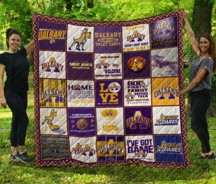 Welcome Ncaa Albany Great Danes CollectionLoved Quilt Blanket Bedding Set