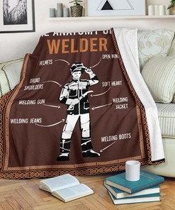 Welder Fleece Blanket Gift For Fan, Quilt Blanket Bedding Set Gift