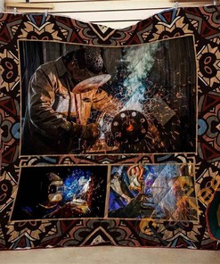 Welder Light And Smoke Quilt Blanket Bedding Set
